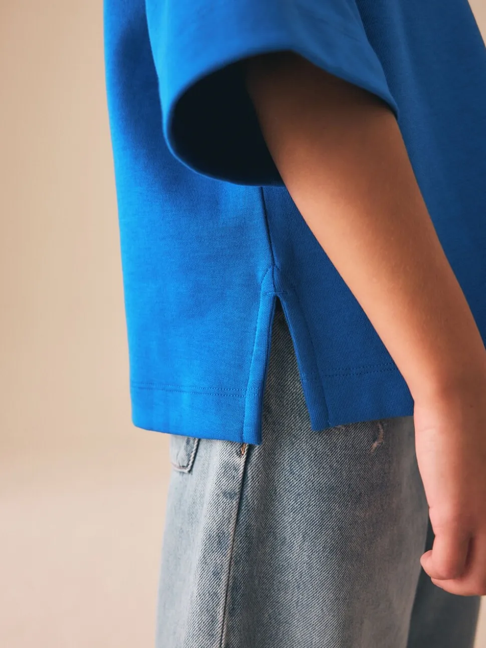 Cobalt Blue Oversized Boxy Heavyweight T-Shirt (3-16yrs)