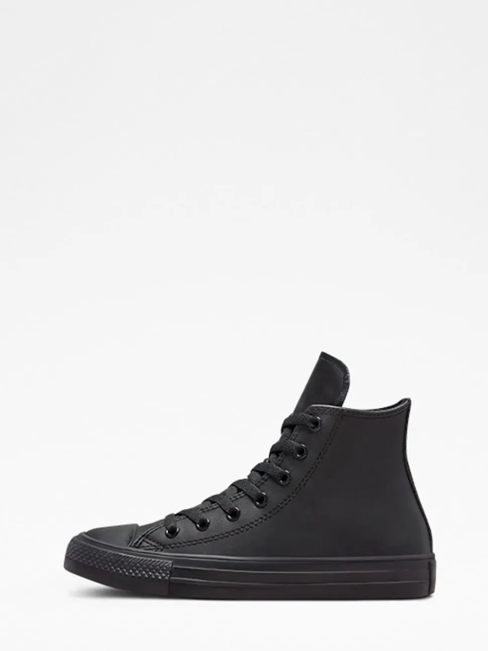 Converse Black Leather High Top Youth Trainers