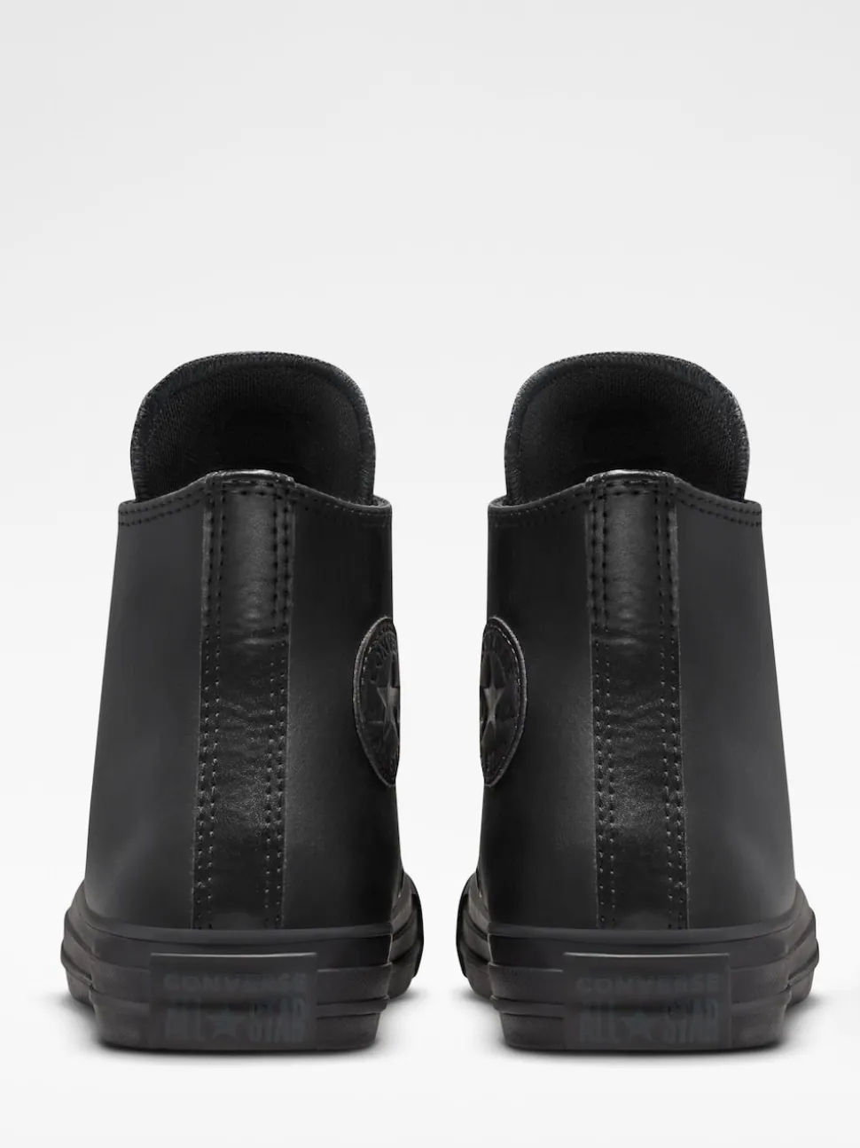 Converse Black Leather High Top Youth Trainers