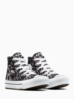 Converse Animal Chuck Taylor Kids EVA Lift Leopard High Trainers