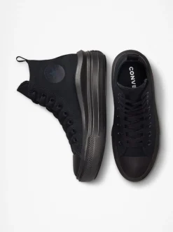 Converse Black chrome Youth Chuck Taylor Move Trainers