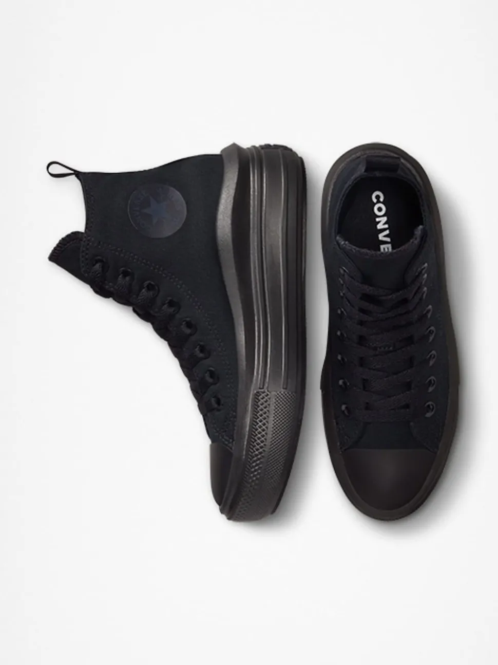 Converse Black chrome Youth Chuck Taylor Move Trainers