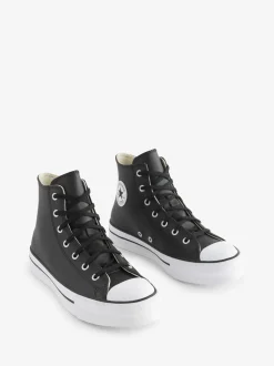 Converse Black EVA Leather Lift Youth Trainers