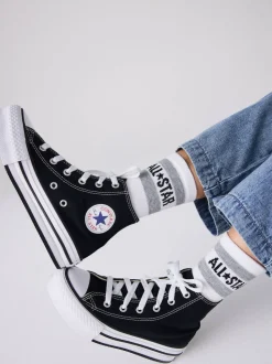 Converse Black Eva Lift High Top Junior Trainers