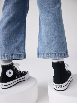Converse Black Eva Lift High Top Junior Trainers