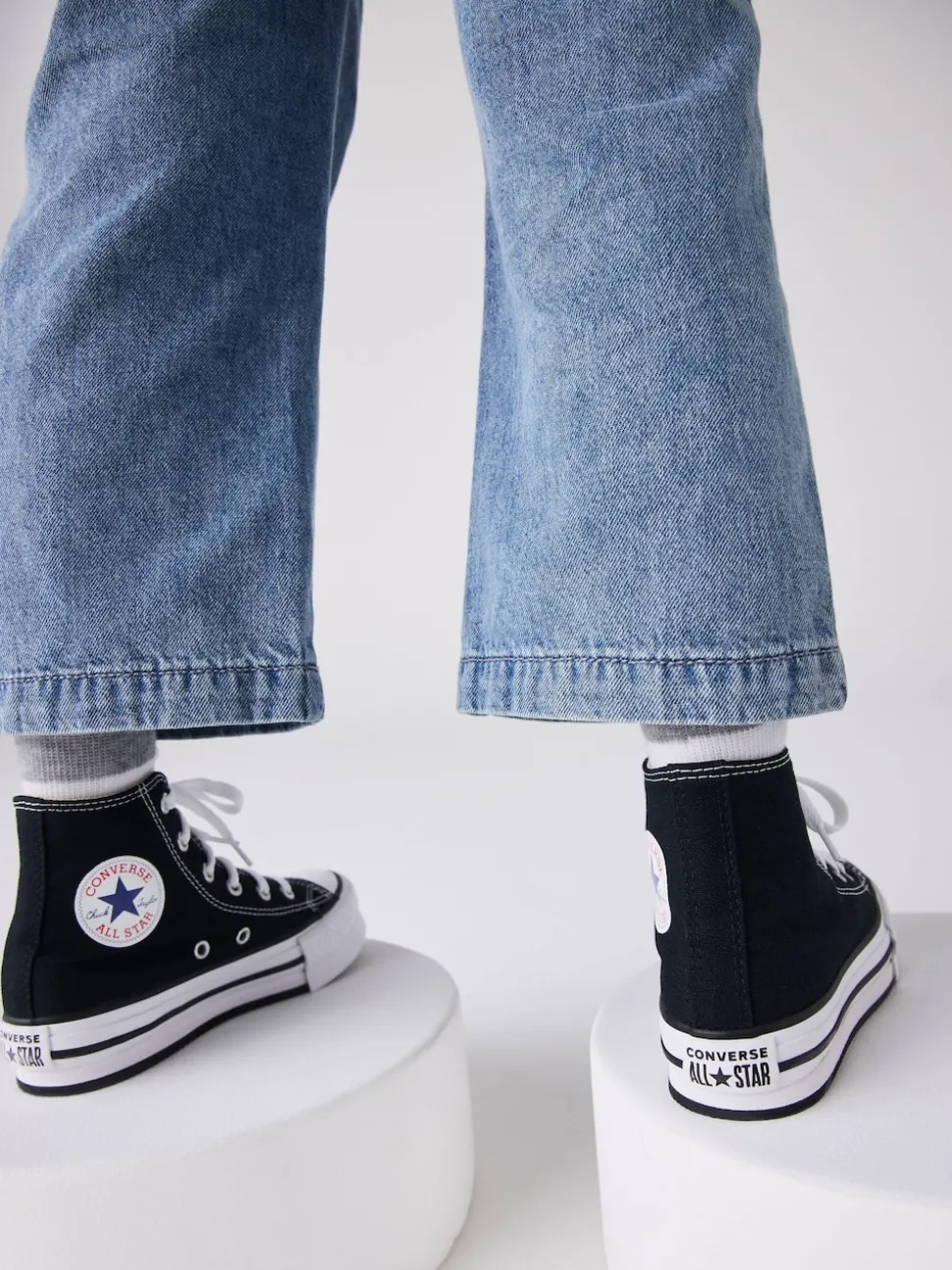Converse Black Eva Lift High Top Junior Trainers