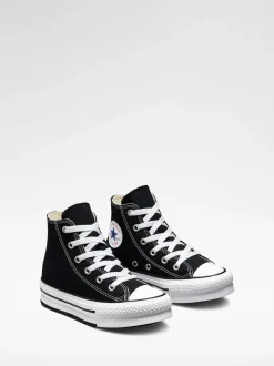 Converse Black Eva Lift High Top Junior Trainers