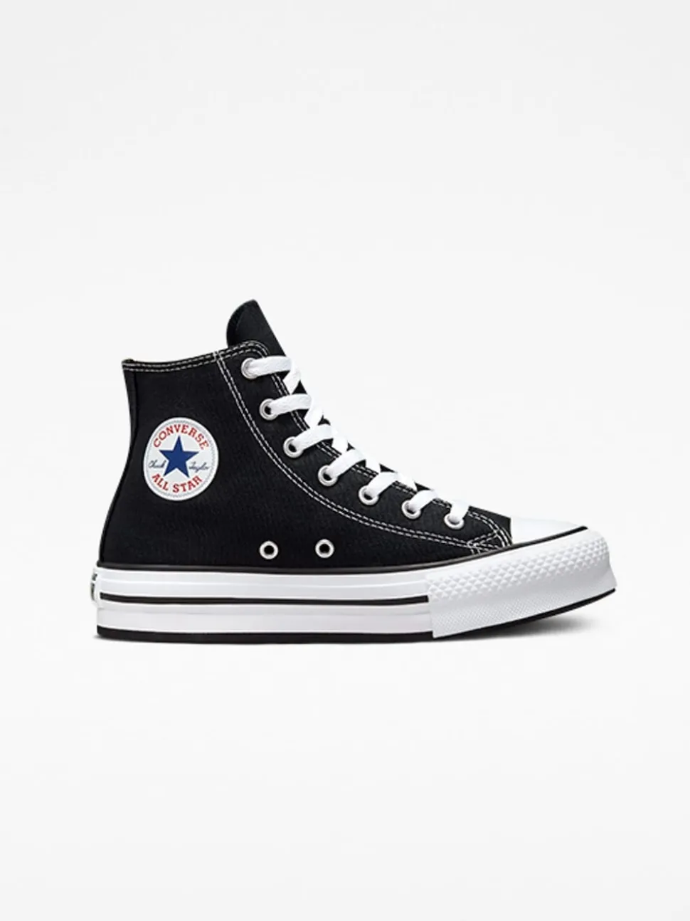 Converse Black Eva Lift High Top Youth Trainers