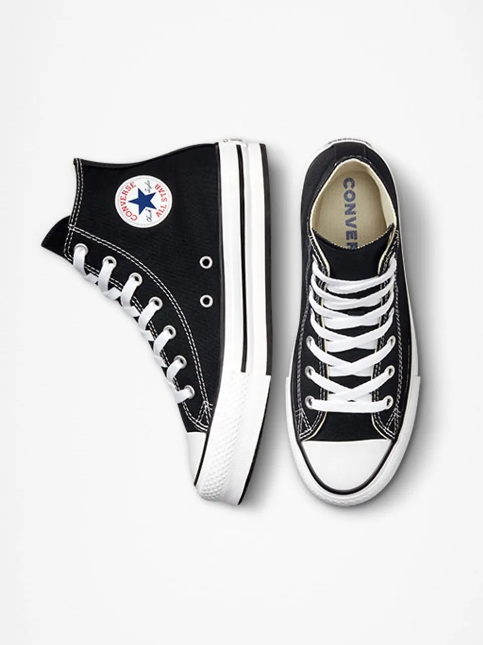 Converse Black Eva Lift High Top Youth Trainers