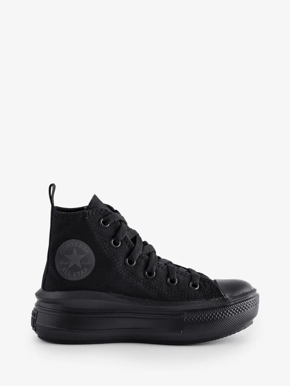 Converse Black Grey Move Platform High Top Junior Trainers