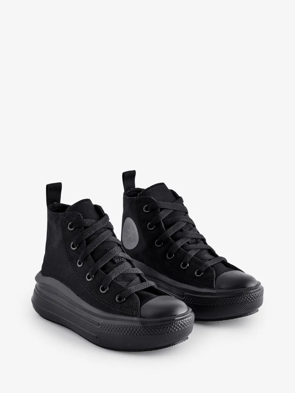 Converse Black Grey Move Platform High Top Junior Trainers