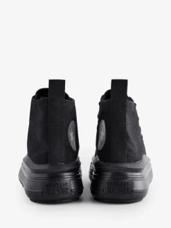 Converse Black Grey Move Platform High Top Junior Trainers