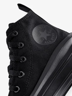 Converse Black Grey Move Platform High Top Junior Trainers