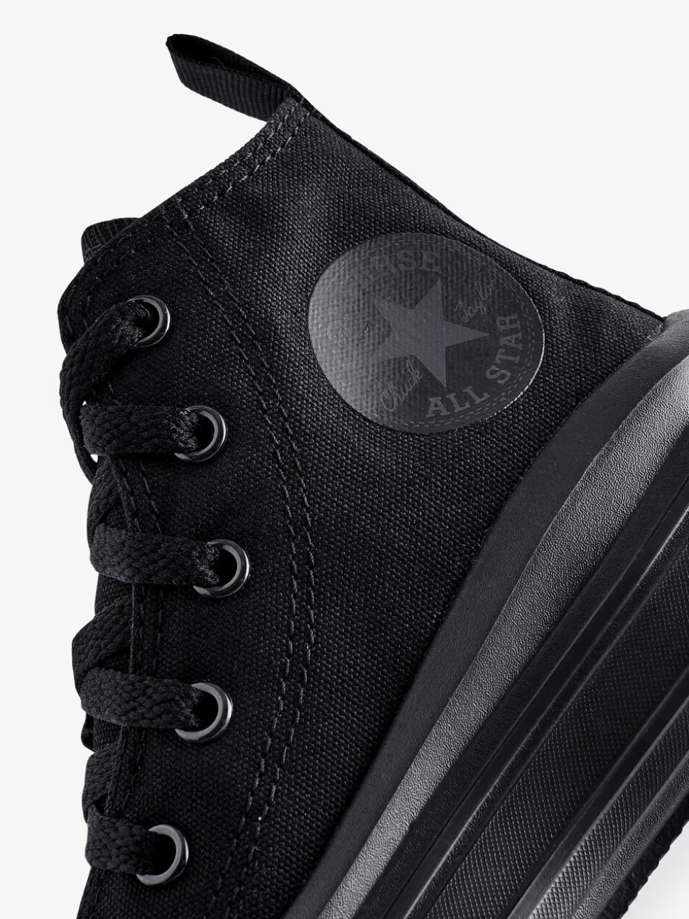 Converse Black Grey Move Platform High Top Junior Trainers