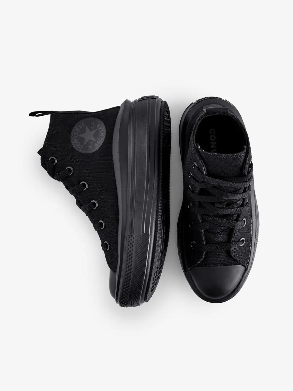 Converse Black Grey Move Platform High Top Junior Trainers