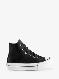 Converse Black Junior All Star Eva Lift Leather Trainers