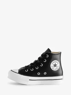 Converse Black Junior All Star Eva Lift Leather Trainers