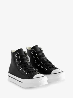 Converse Black Junior All Star Eva Lift Leather Trainers