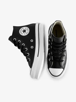 Converse Black Junior All Star Eva Lift Leather Trainers
