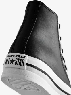 Converse Black Junior All Star Eva Lift Leather Trainers