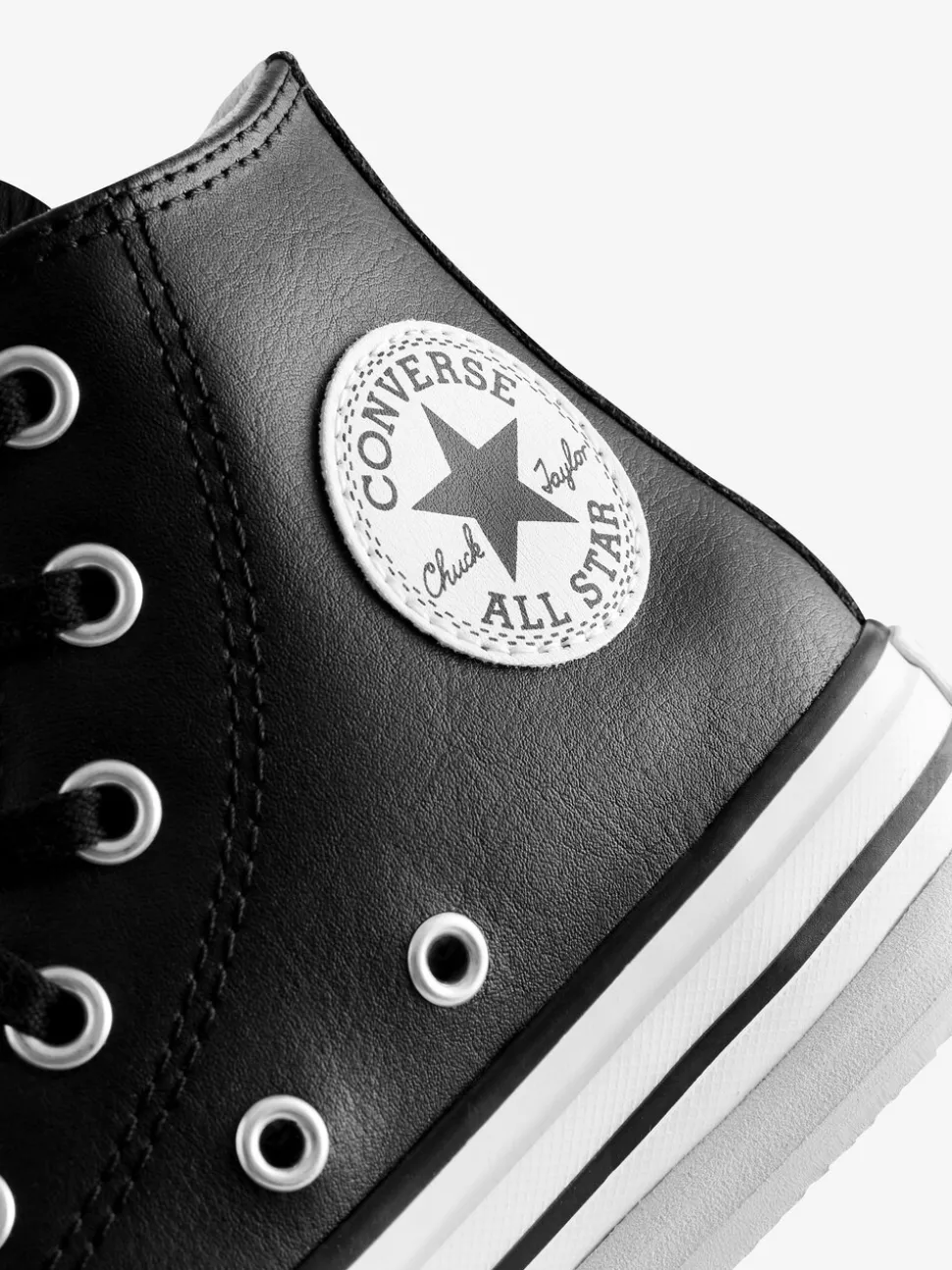 Converse Black Junior All Star Eva Lift Leather Trainers