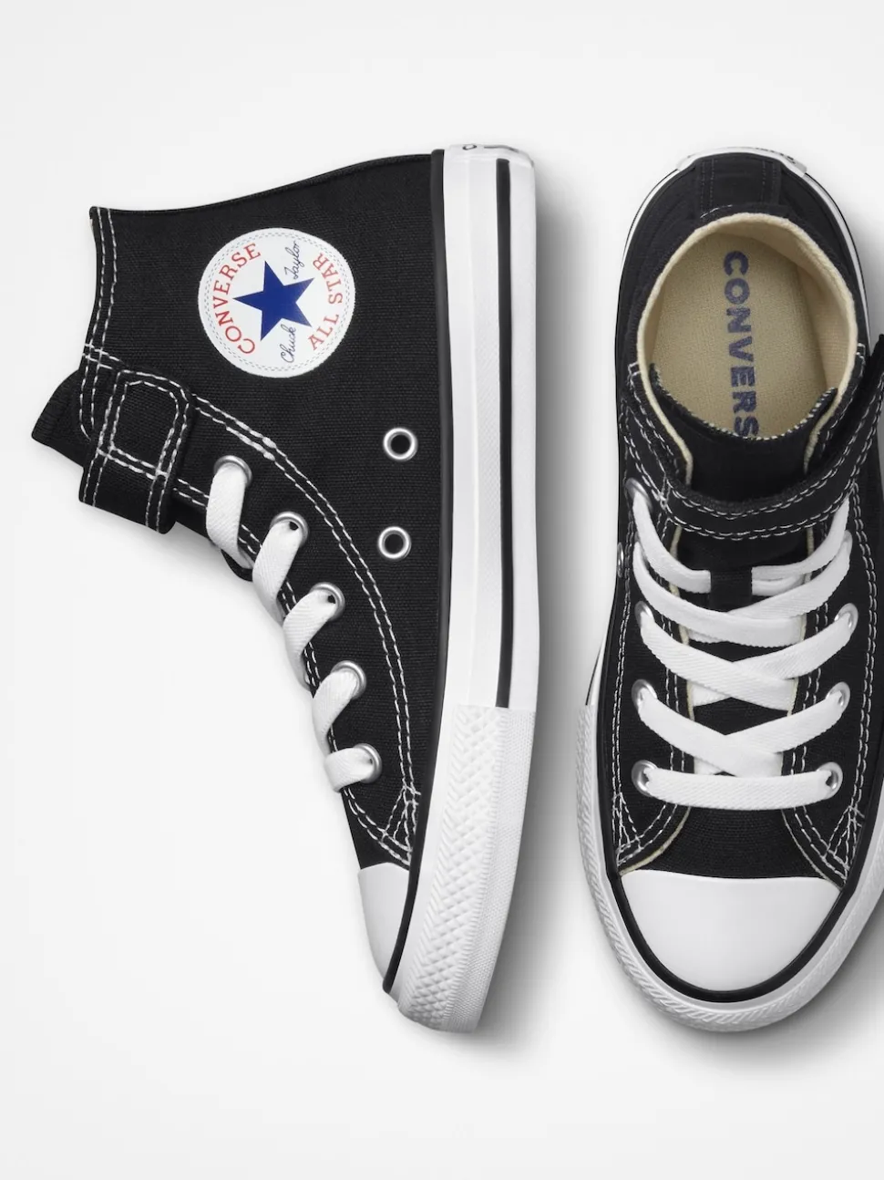Converse Black 1V High Top Junior Trainers