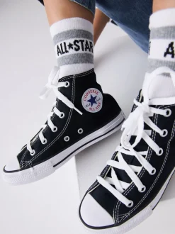 Converse Black/White Chuck Taylor High Top Junior Trainers