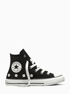 Converse Black/White Chuck Taylor Beaded Hightop Trainers