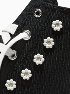 Converse Black/White Chuck Taylor Beaded Hightop Trainers