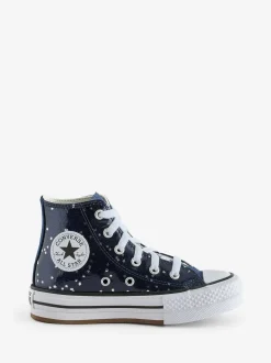 Converse Blue Eva Lift High Top Junior Trainers