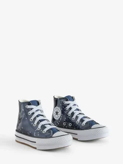 Converse Blue Eva Lift High Top Junior Trainers