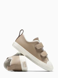 Converse Brown Chuck Taylor Toddler Fleece Lining 2V Trainers