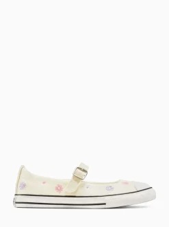 Converse Cream Floral Junior Floral Dainty Mary Jane Shoes