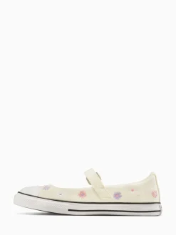 Converse Cream Floral Junior Floral Dainty Mary Jane Shoes