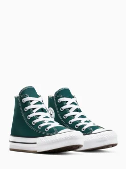 Converse Green Chuck Taylor Kids Lift Trainers