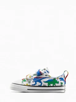 Converse Multi Dinosaur Print Chuck Taylor 2V Trainers