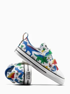 Converse Multi Dinosaur Print Chuck Taylor 2V Trainers