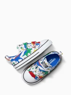 Converse Multi Dinosaur Print Chuck Taylor 2V Trainers