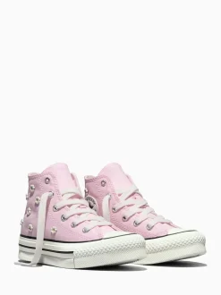 Converse Pink Chuck Taylor EVA Lift Beads Trainers