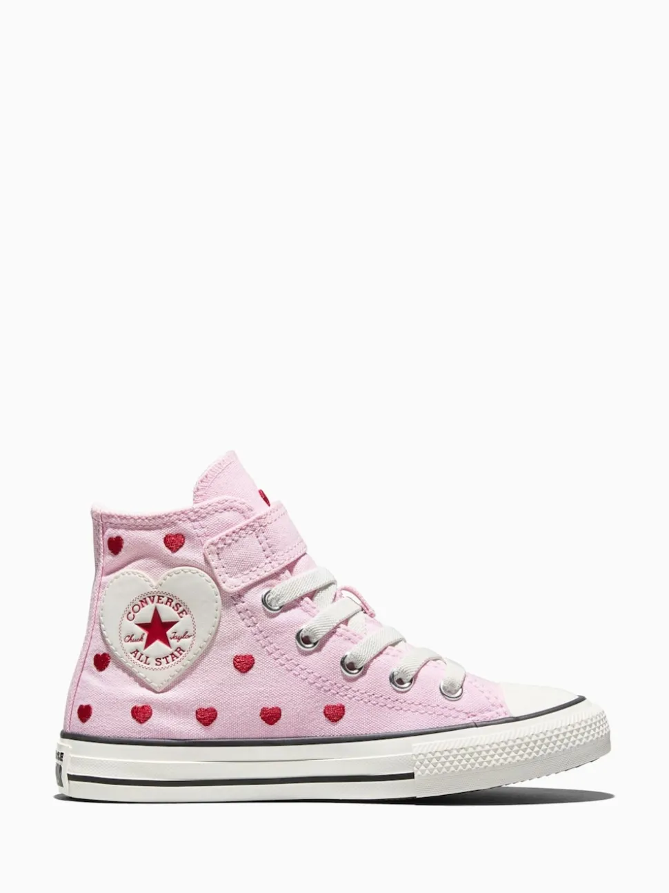 Converse Pink Chuck Taylor Hearts and Rose High Trainers