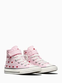 Converse Pink Chuck Taylor Hearts and Rose High Trainers