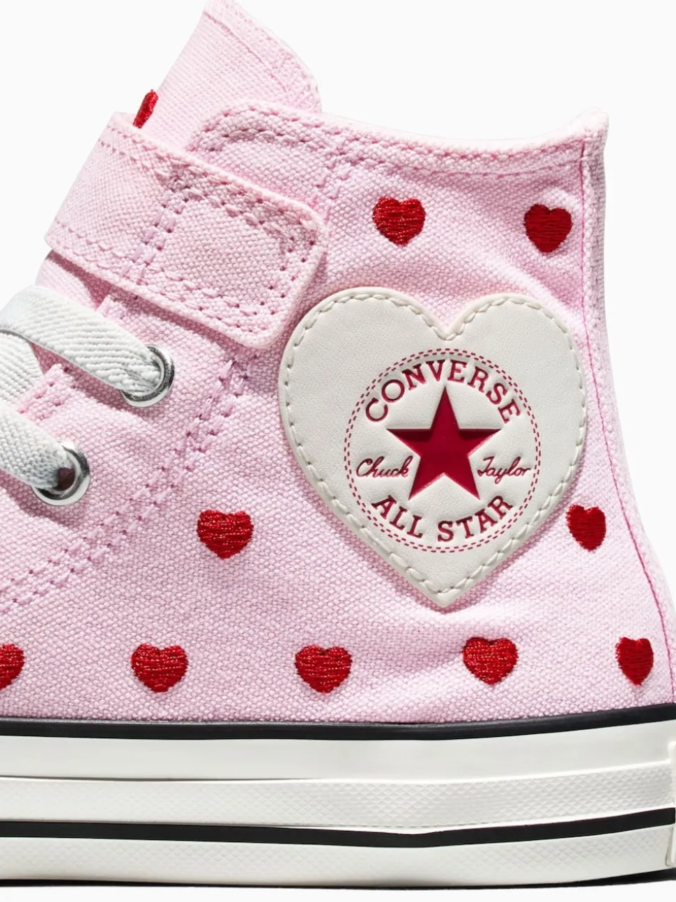 Converse Pink Chuck Taylor Hearts and Rose High Trainers