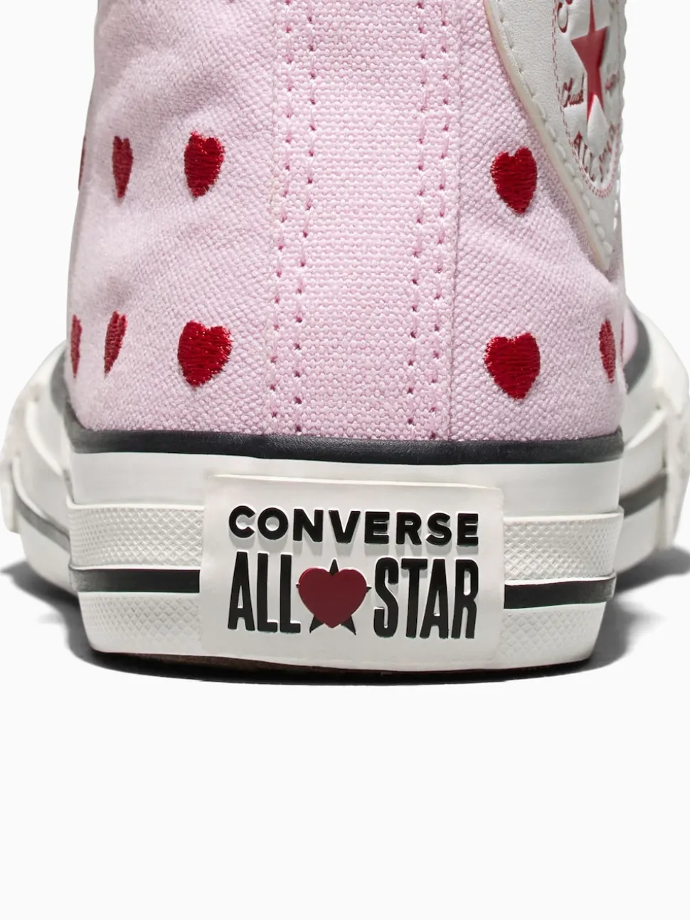 Converse Pink Chuck Taylor Hearts and Rose High Trainers