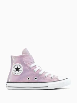 Converse Pink Chuck Taylor Kids Disco Glitter High Trainers