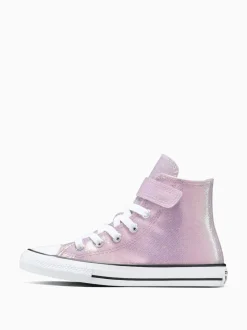 Converse Pink Chuck Taylor Kids Disco Glitter High Trainers