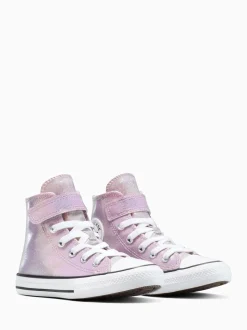 Converse Pink Chuck Taylor Kids Disco Glitter High Trainers