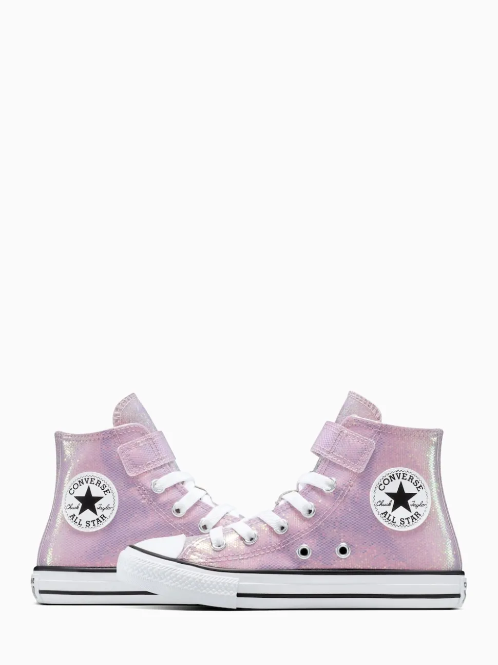 Converse Pink Chuck Taylor Kids Disco Glitter High Trainers