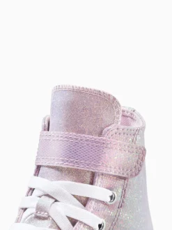 Converse Pink Chuck Taylor Kids Disco Glitter High Trainers