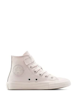 Converse Pink Chuck Taylor Monochrome Kid High Trainers