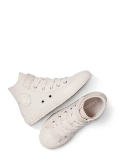 Converse Pink Chuck Taylor Monochrome Kid High Trainers